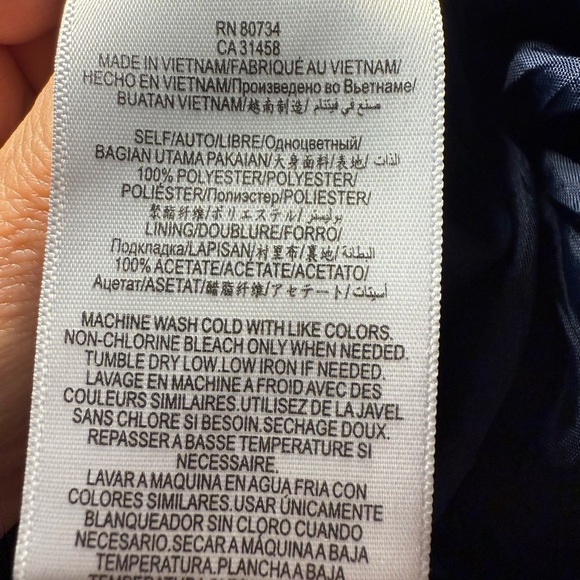 BCBG Blue Pleated A-Line Midi Dress - Picture 3 of 4